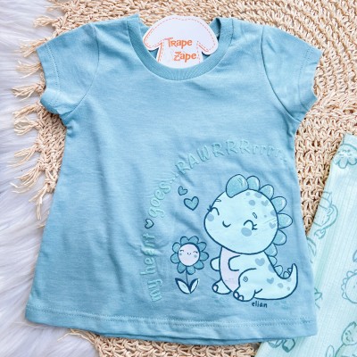 Conj. Blusa Baby Dino e Legging - Verde